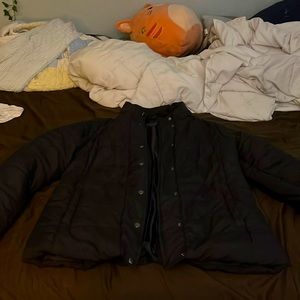 Women’s Black PUFFER Button Up Jacket